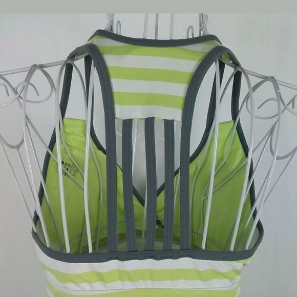 Title Nine LIME AND GRAY Tide Tankini Top Great Co - Picture 2 of 6